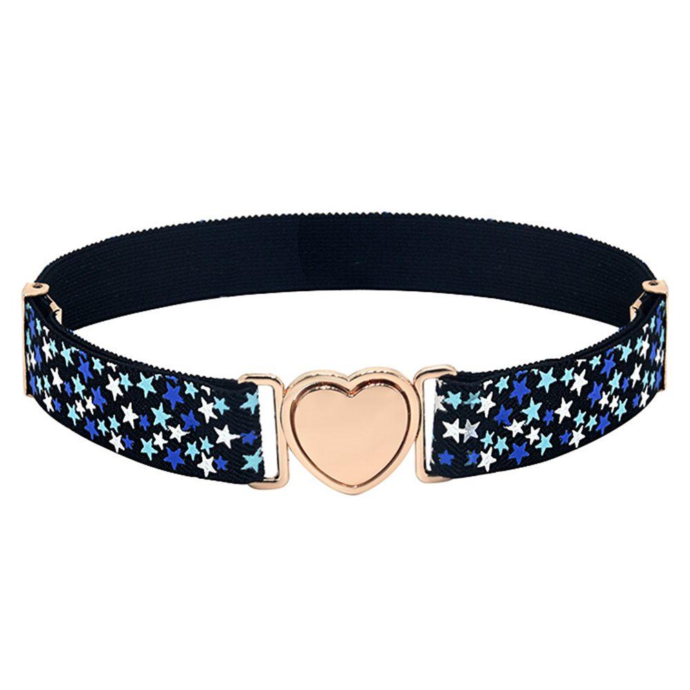 Teen Heart Belt Stretch Kids Elastic Belts Dresses Girls Waist Belt