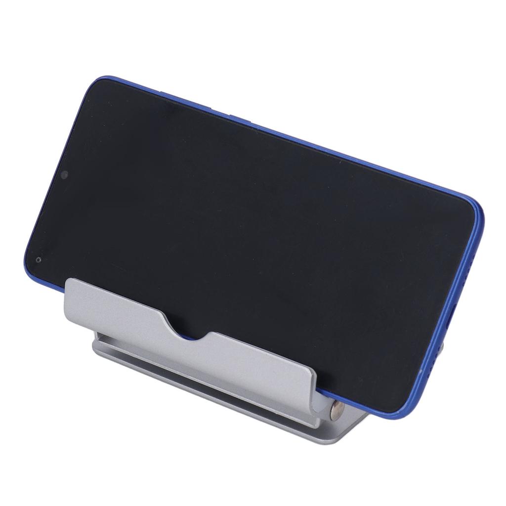 Подставка для сотового телефона, серебристая, маленькая, портативная, вращающаяся на 360 градусов, регулируемая, складная, из алюминиевого сплава, для сотового телефона