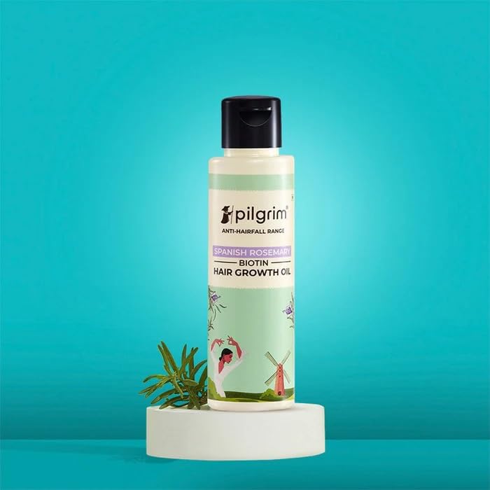 Масло Pilgrim Spanish Rosemary & Biotin для роста волос 100 мл | Уменьшает выпадение волос и укрепляет волосы для мужчин и женщин