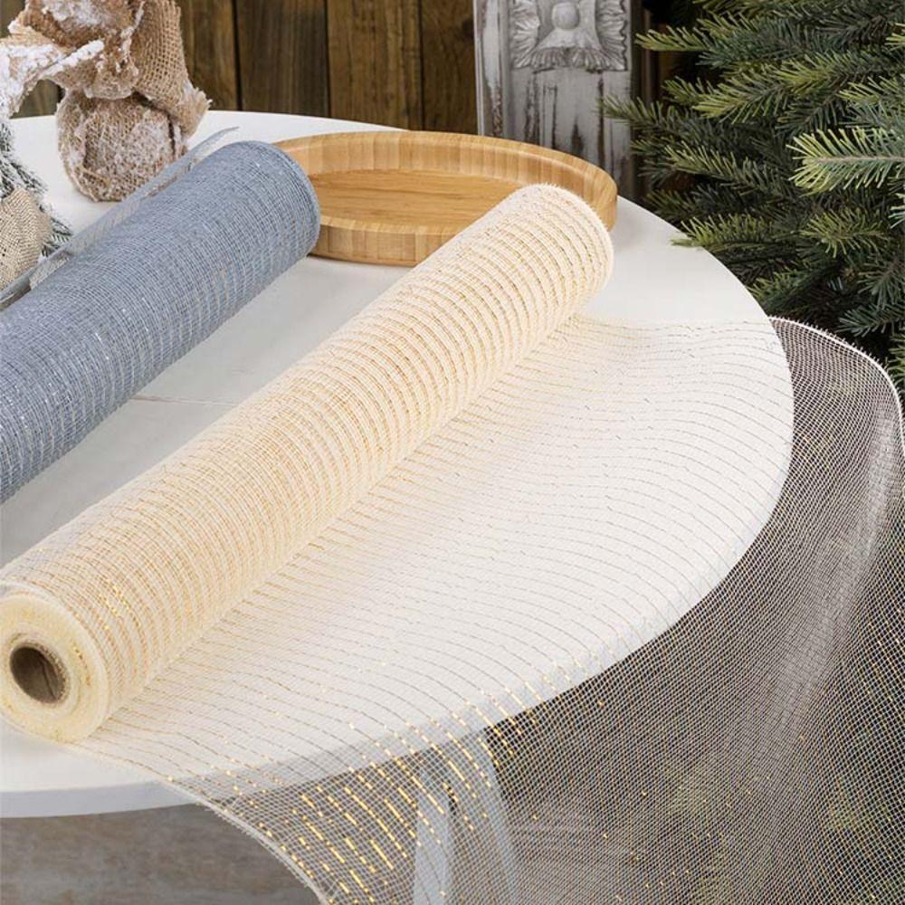 Сделай сам Лента для венка 10 ярдов Упаковочная лента для подарков Рождественская елка Сетка-лента Свадьба