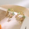 Korean Exquisite Flower Butterfly Earrings For Women Bling AAA Zircon Stud Earring Girl Wedding Party Sweet Jewelry Brincos