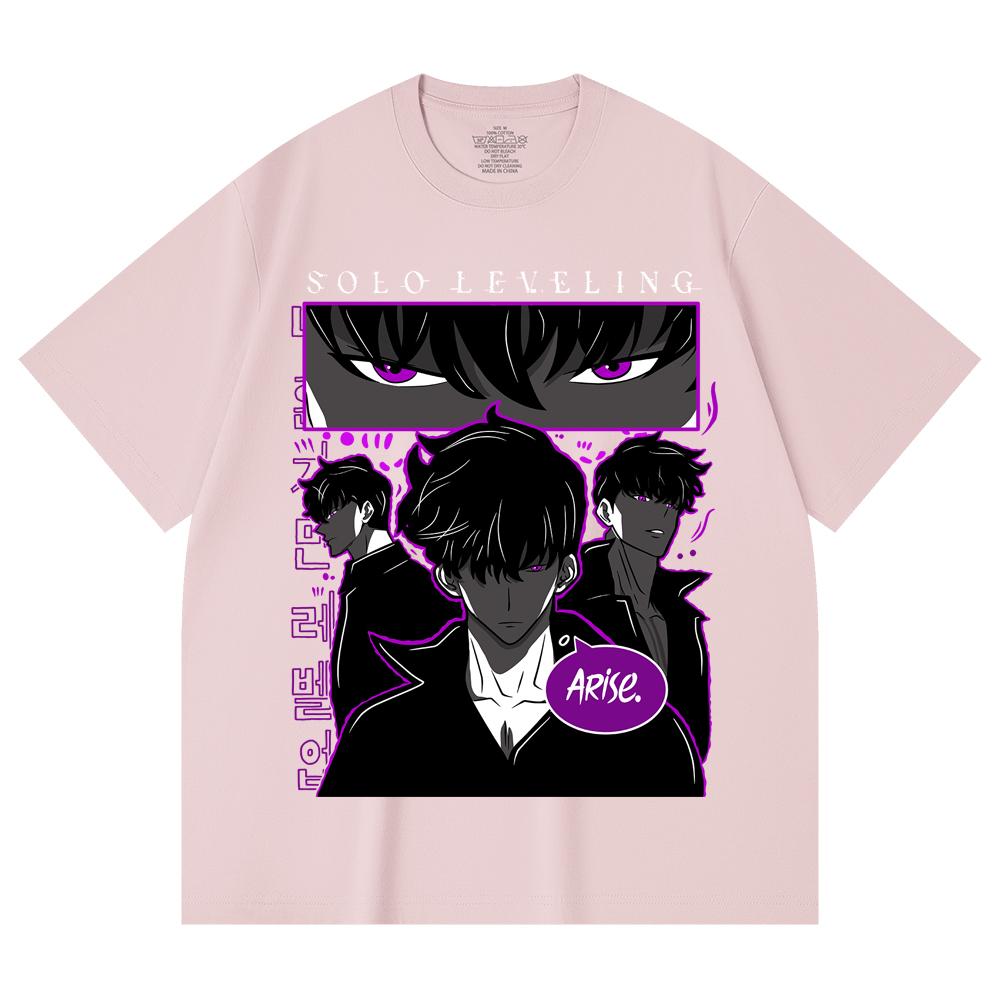 230 Gsm 100% Cotton Solo Leveling V11 Print Unisex Heavy Cotton T Shirt
