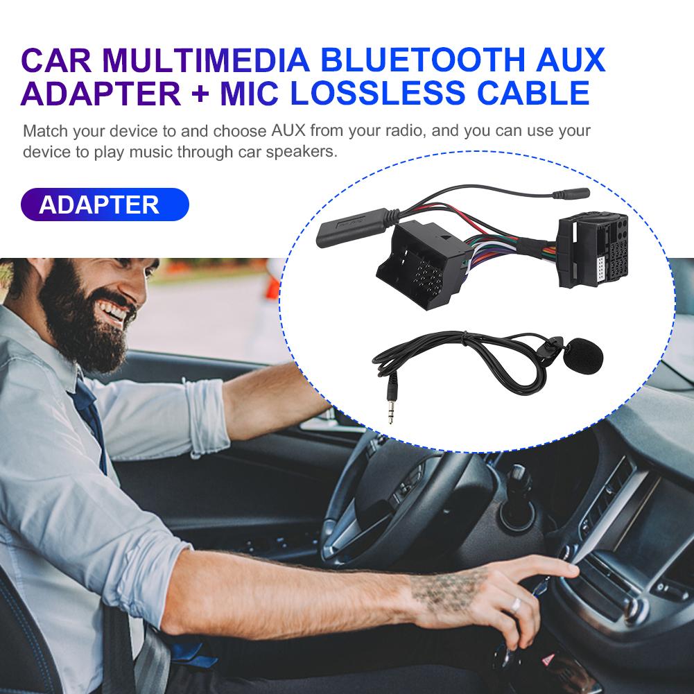 1-2 шт. Автомобильный радиоприемник Аудио Музыкальное устройство Aux Адаптер Проводка с Микрофоном Совместимый с Bluetooth 5.0 Для skoda 2008-2011