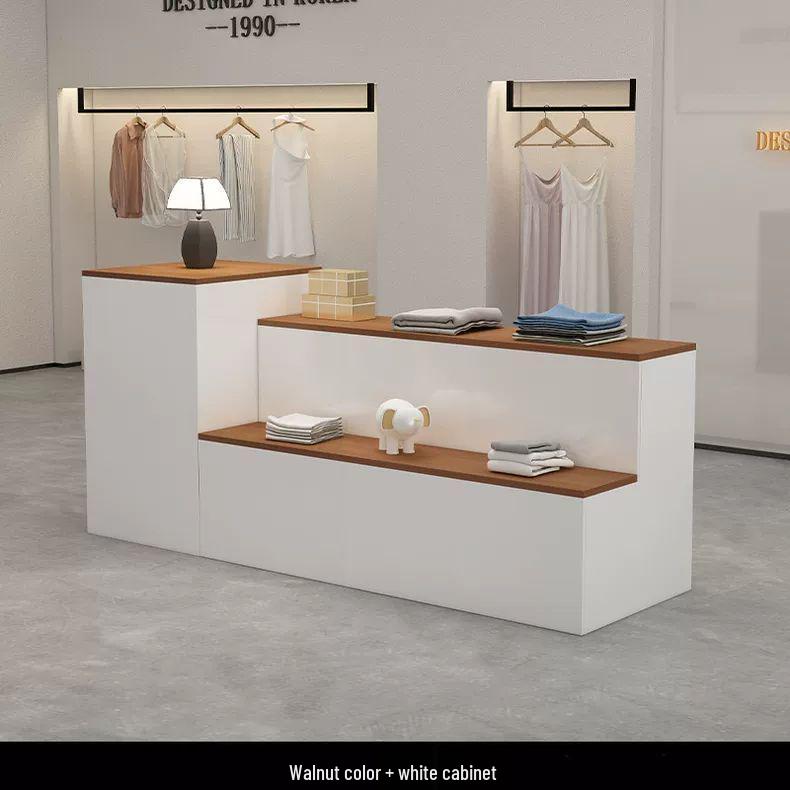 Central Island Display Table & Shoe/Bag Cabinet for Women's & Children's Clothing Store in Mall