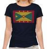 Grenada Scribble Flag Women's T-Shirt Gift Grenadian Football