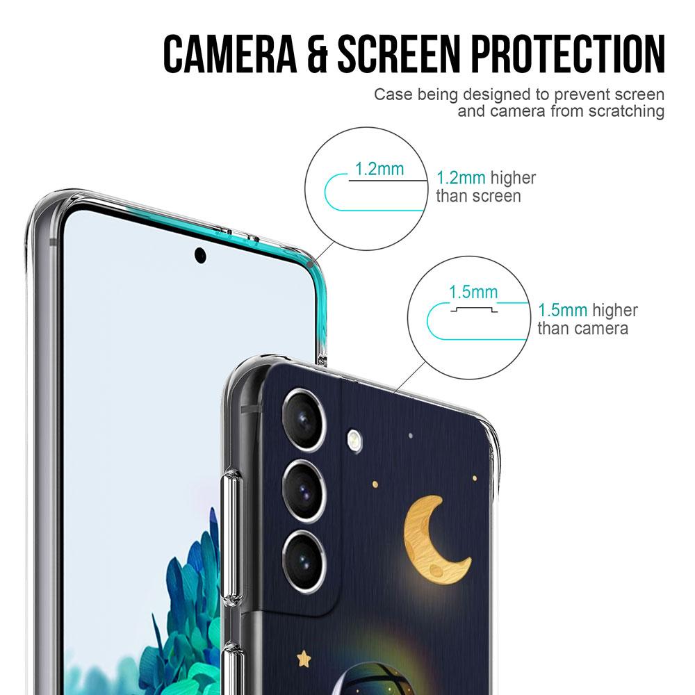 Прозрачный чехол 'Космонавт Вселенная' для Samsung Galaxy S22 S20 FE S21 S10 S9 Plus Note 20 Ultra 10 Lite Прозрачный корпус телефона