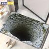 3D Визуальный Полиэстеровая Ткань Напольный Коврик для Домашней Двери Ванной Комнаты, Впитывающий и Нескользящий Коврик для Ног, Легкий в Уходе