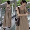 Летнее женское карманное платье с лямкой на бретельках Fairy Seaside Vacation Beach Повседневные длинные платья