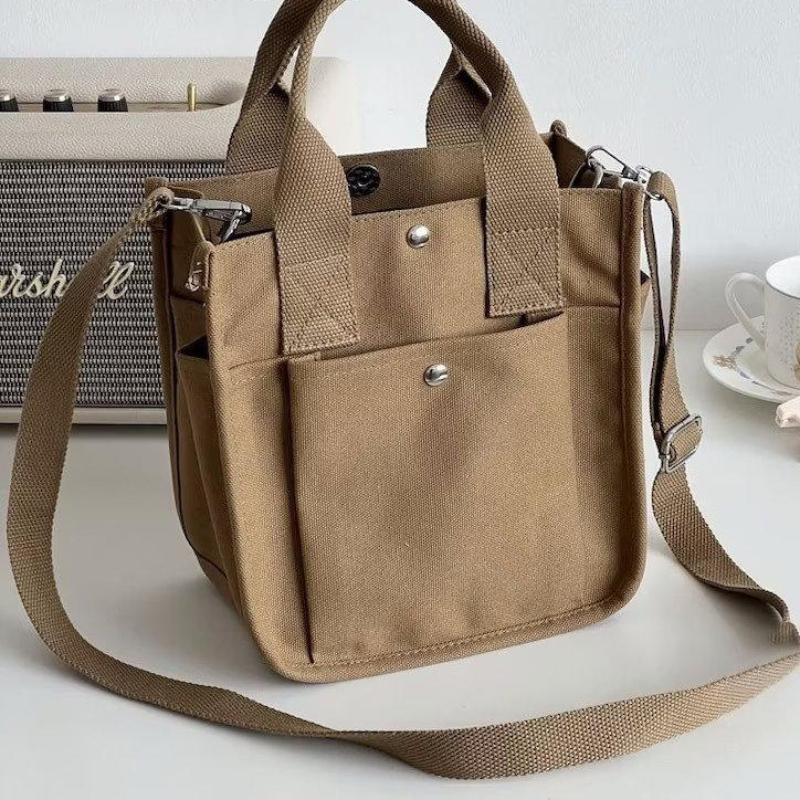 Multi-pocket 3D Canvas Shoulder Tote Bag, Canvas Handbag,Shoulder Bag,Crossbody Bag,Fashion Tote Bag, Eco Bag,Messenger Bag