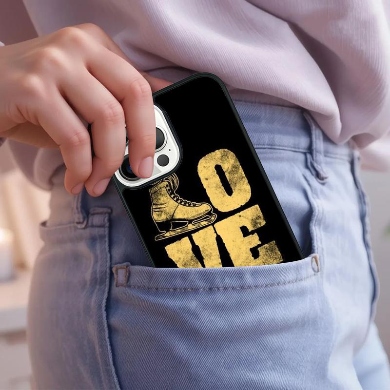 Love Ice Skating Phone Case For iPhone 17 Air 15 16e 14 13 Pro Max Coque 12 11 Pro Max PLUS cover