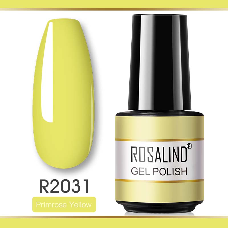 ROSALIND Mini Nail Polish Gel Semipermanent UV Multiple Colors Varnish Hybrid Nail Art Soak Off Top Base Coat Regular Gel Lacquer