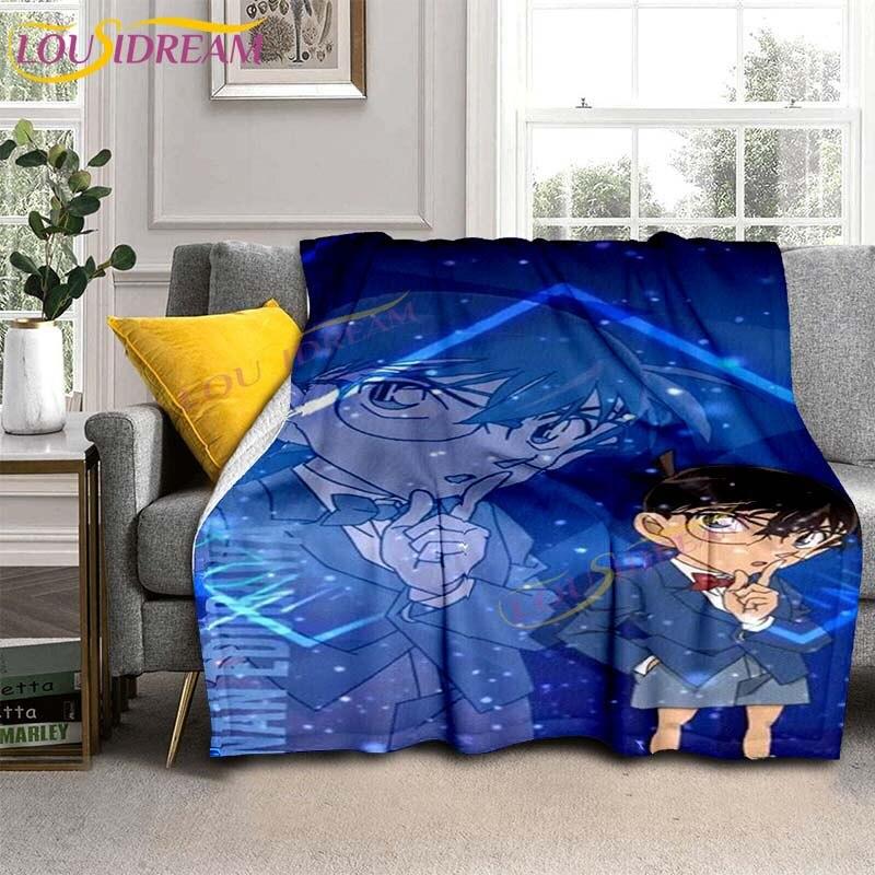 Detective and Thief Conan Blankets Classic Anime Flannel Blankets Sofa Throw Blanket Children Adult Gift Travel Camping Blankets