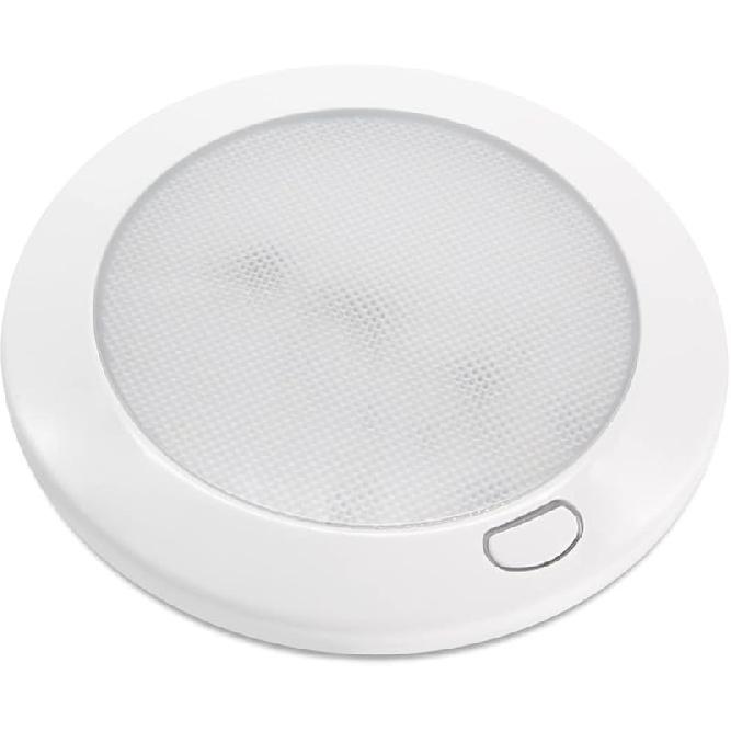 Dream lighting RV Interior LED Light with Dimmer Switch 12v Ceiling Light Fixture for RV Trailer Camper, Warm White Lighting, 4.5W, 300lumen, 5inch,