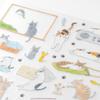 Midori notebook sticker sticker cat pattern S + M 2 types set 82687006 82688006