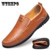 Мужская кожаная обувь, весна-лето, большие размеры, обувь Doudou на мягкой подошве, корейская версия, деловая мужская повседневная обувь, одинарные туфли для вождения