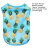 Washable Dog Blouse Sleeveless Lovely Pineapple Print Pet Puppy Summer Pullover