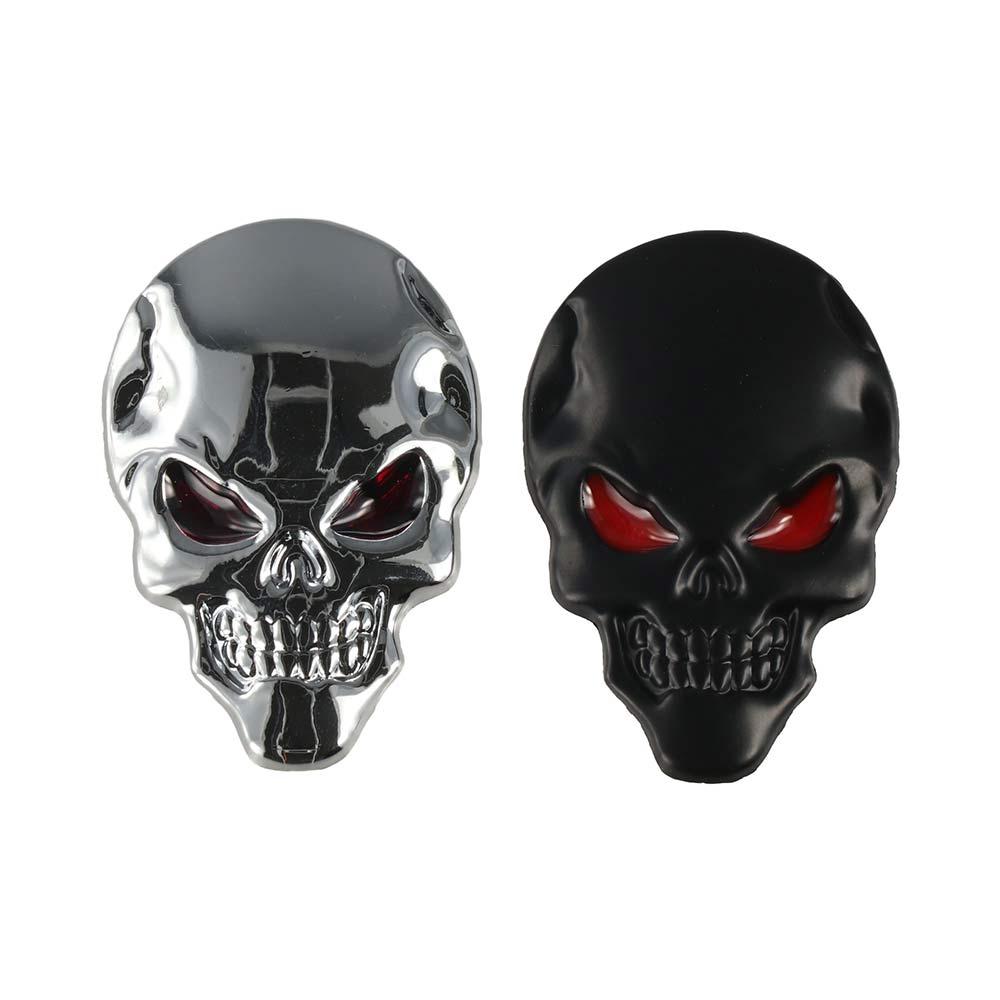 Цинк цинк цинковый сплав череп скелет автомобиль наклейка 3D металл 3D металл череп эмблема значок украшение автомобиля