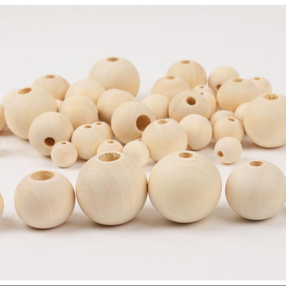 100 шт. 10-20 мм свободные бусины-разделители круглые натуральные деревянные бусины DIY ремесло макраме бусины для изготовления ювелирных изделий