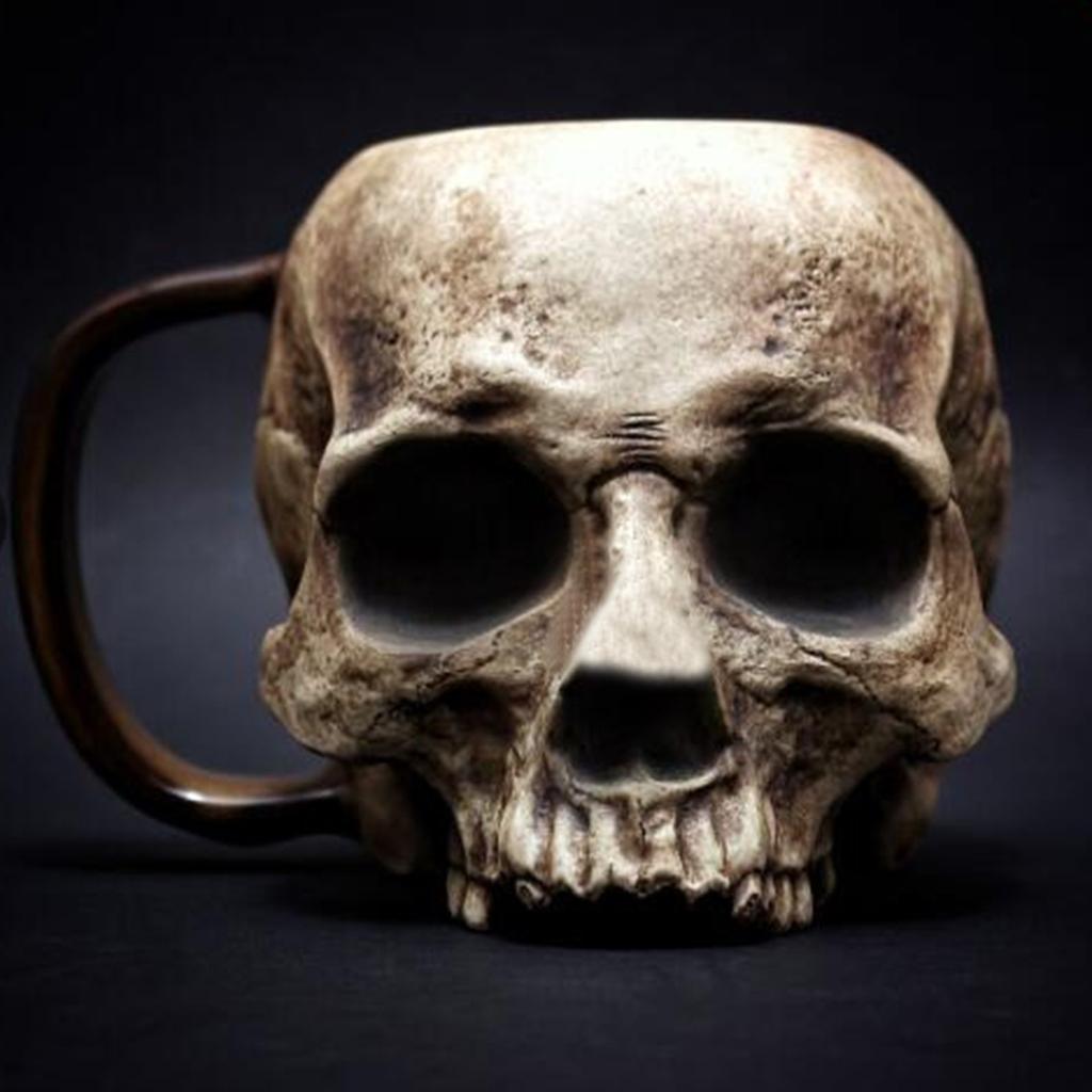 Забавный ужас, праздник, ежедневное украшение для дома, череп, голова, чашка с водой