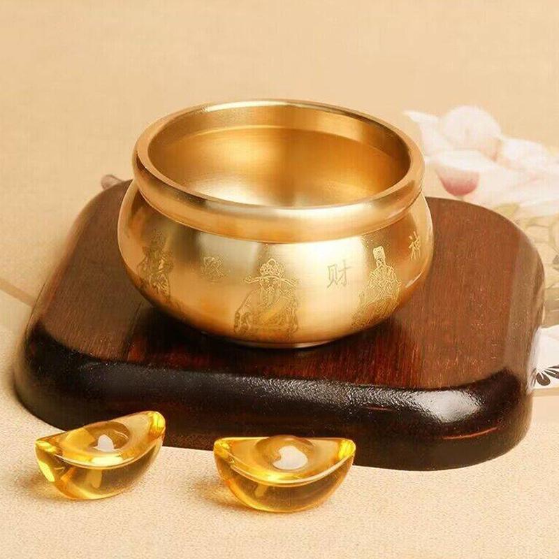 Рог изобилия латунный удачный привлекающий богатство удача магическая сила сокровища чаши настольный маленький орнамент домашний декор