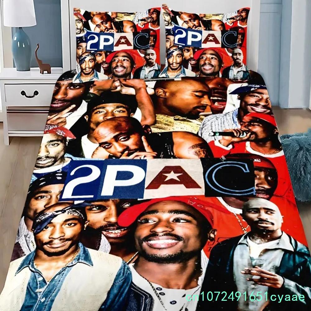 Изысканные 3D обои с Тупаком 2Pac Хип-хоп Цифровая печать Комплект постельного белья Одеяло Постельное Белье Молодежь Дети Девочки Мальчики Подарок