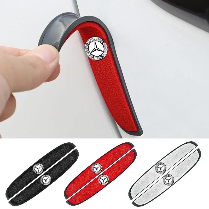 4Pc Rubber Anti Collision Strip Car Door Rearview Mirror Protector Stickers For Mercedes Benz W124 W126 W140 W168 W169 W176 W220 LY4