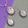 Tourmaline Set Gemstone Gift Wedding Party Bi-Color Pendant,Earring,Ring