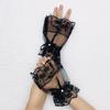 Black Short Lace Gloves Lolita Costume Accessories Gloves Halloween Bridal Wedding Gloves