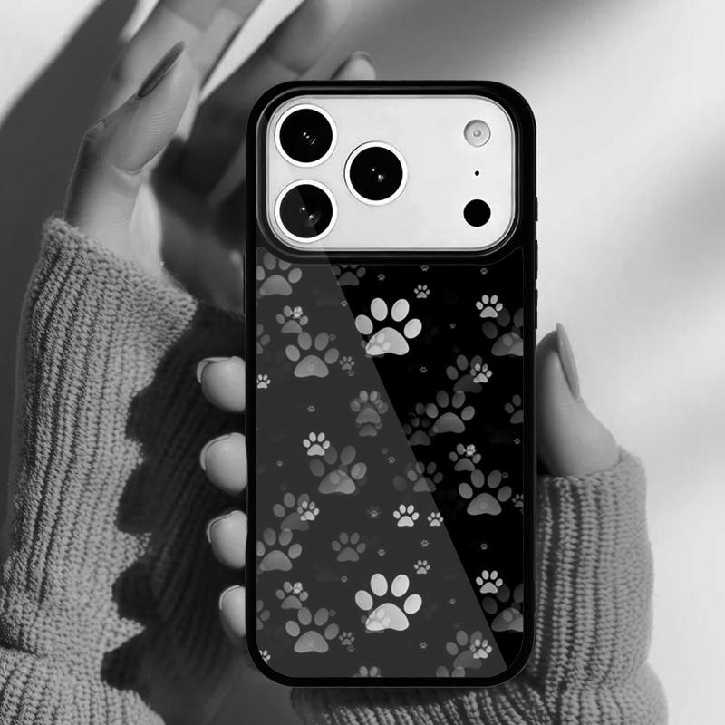 Мягкий чехол для телефона с дизайном лапки кошки и собаки для iPhone 17 16 15 14 13 Pro Max Задняя крышка для 12 11 Pro Coque