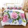 Rose Duvet Cover Set 220X240 for Double Bed Quilt Comforters Cover Pink Floral Bedding Set 3PCS 2PCS Single Beds Queen Full Size