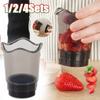 Stainless Steel Slicing Cups with Push Plate Fruit and Vegetable Food Quick Slicer Quick Making Salad Kitchen Slicing Tools