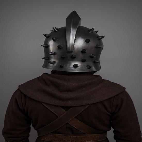Blackened Maximus Roman Gladiator Helmet  Spaniard Style Armor Replica  Collectible Cosplay Helmet Halloween Gift
