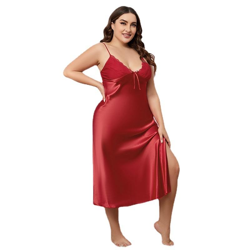 Women's Plus Size Summer Strap Fashion Long Pajamas