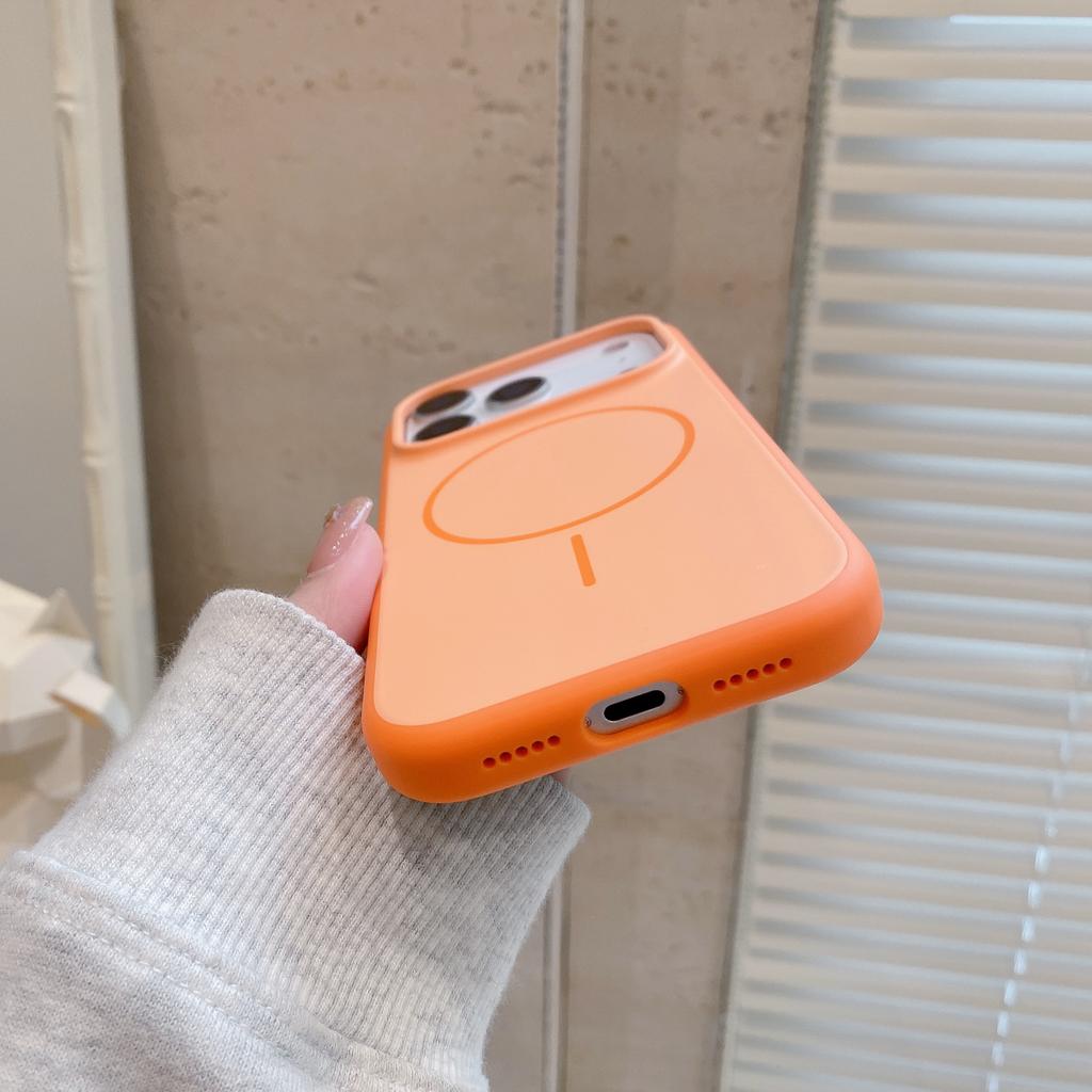 With AI Camera Capature Shutter Button Two-Tone Phone Case For iPhone 17 Pro Max 16 Liquid Silicone Cover Magnetic For Magsafe