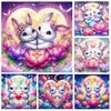 5D Diamond Painting Rabbit Flower Cute Pet Diamond Embroidery Cartoon DIY Rhinestone Cross Stitch 2024 New Year Gift Home Decor
