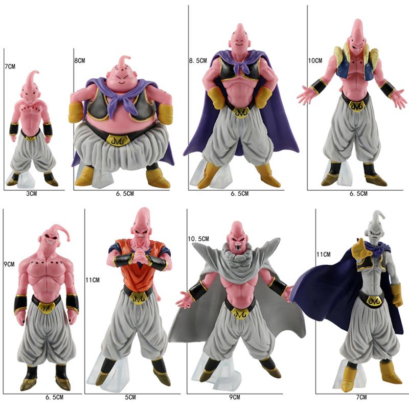 8 шт./набор Игрушки-фигурки Dragon Ball Z Маджин Буу DBZ Супер Сайян Экшн-фигурка Аниме Коллекция ПВХ Модель Куклы Подарок на день рождения Ребенок
