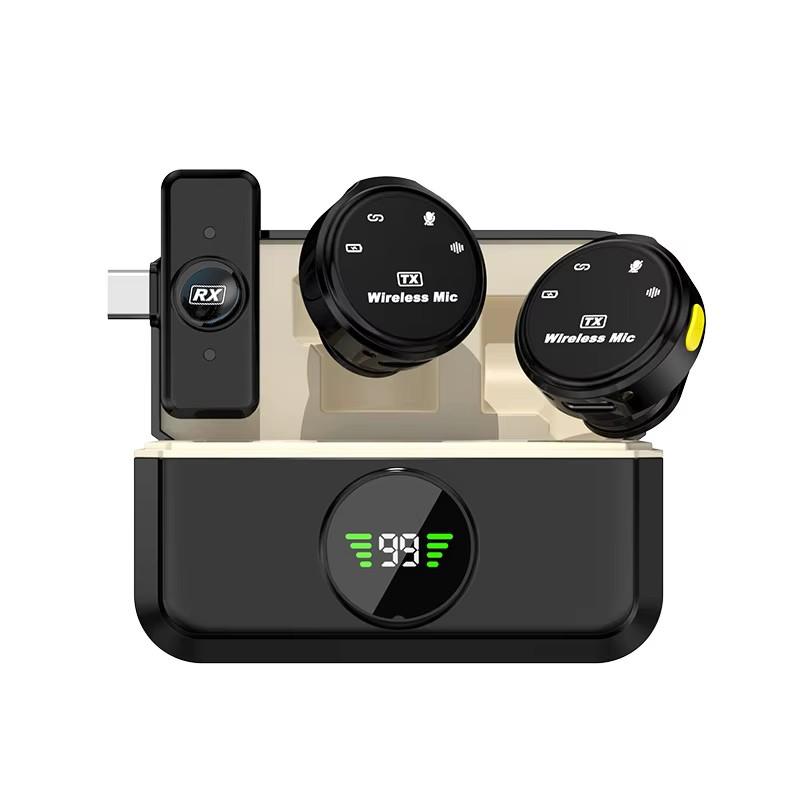 Lapel Lavalier Professional Dual Wireless Microphone Buttonhole Tie Mic Mini For Android Phone Cell Mobile PC Micro Audio