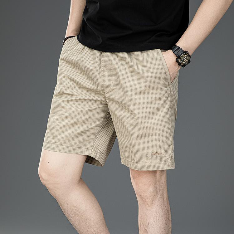 Мужские повседневные шорты, летние тонкие свободные брюки прямого покроя средней длины, мужские брюки из чистого хлопка длиной пять четвертей
