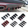 4pcs Universal Carbon Fiber Car Modified Rear Bumper Diffuser Spoiler Black or Red ABS Rear Bumper Lip Diffuser Anti-collision