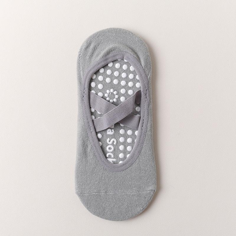 Professional Women's Knitted Yoga Pilates Socks Non-Slip Silicone Customizable Logo Indoor Fitness Print Spring Autumn Crew