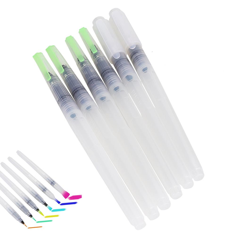 6 Pcs Water Brush Pen Painting Drawing Nylon Hair 18cm Long Water Writing Brush Tool