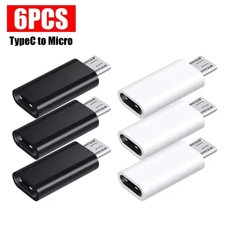 USB Type C To Micro USB Adapter for Phone Tablet Android Charger Data Cable Adapter Micro USB Female To TypeC Male OTG Converter 3