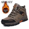 Men Winter Boots Plush Warm Hiking Shoes Man Outdoor Trainers Male Work Shoes Size 39-47
