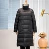 2024 осень и зима белый утиный пух, носить с обеих сторон, легкие и тонкие пуховики, женские средние и длинные куртки до колена