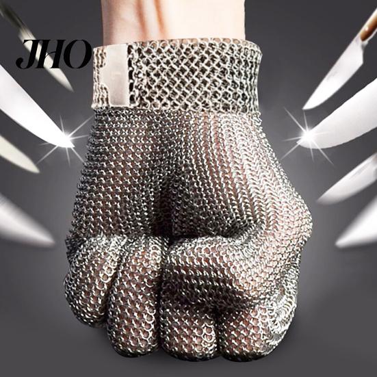 Metal Mesh Glove 1Pc Cut Resistant Food Grade Stainless Steel Kitchen Cooking Professional Meat Cutting Oyster Shucking Butcher Heavy Duty Chainmail
