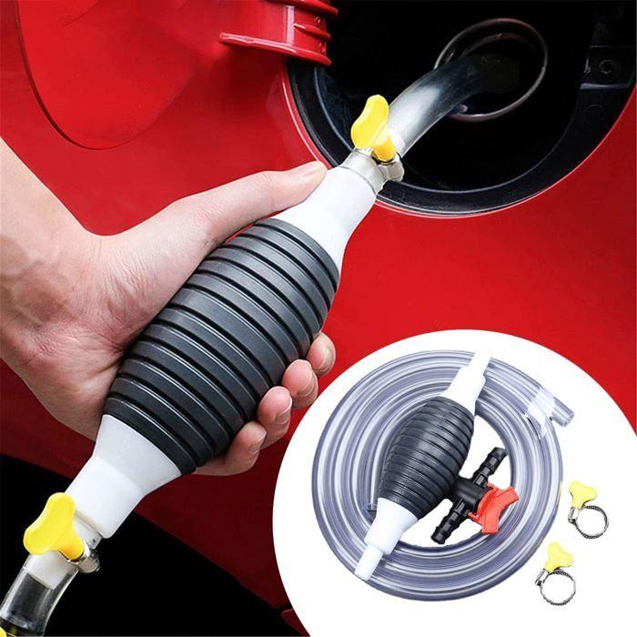 Pompe Manuelle,Pompe Manuelle Siphon Transfert Carburant Voiture portative,Universelle Pump Essence avec Le Tuyau 2M