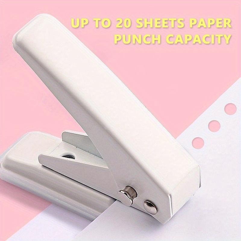 1 шт. Дырокол на одно отверстие, Дырокол на 20 листов, Сверхмощный, Дырокол 1/4, Металлический дырокол с нескользящим основанием для бумаги