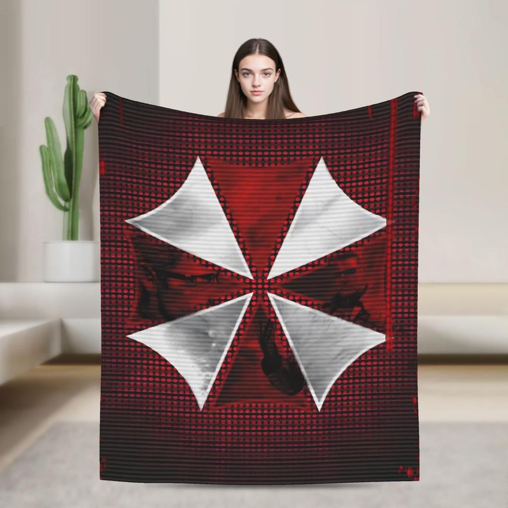 Resident Umbrella Corps Eviled Blanket Cover Fleece The Sinister Business Ultra-Soft Throw Blanket for Airplane Travel Bed Rug