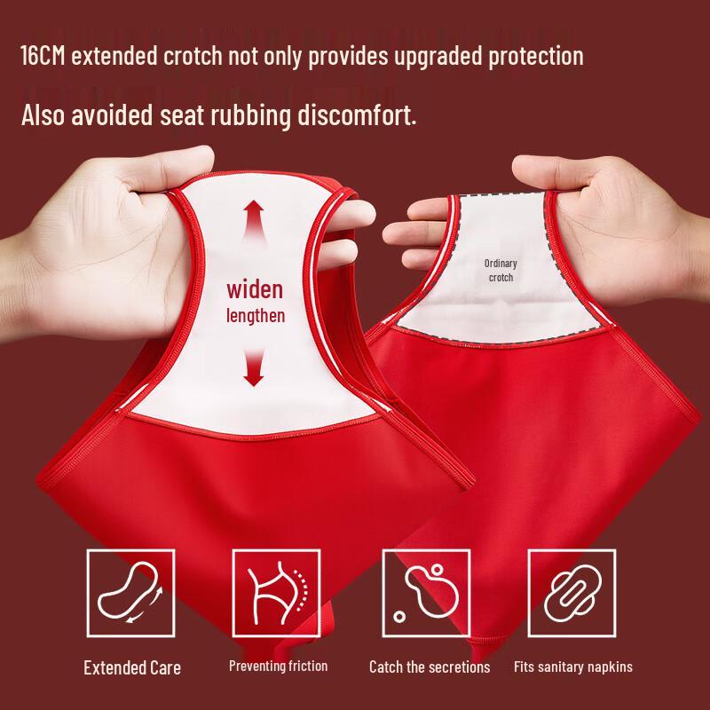 Urban Lady Women's Lucky Red Cotton Briefs (4-Pack)