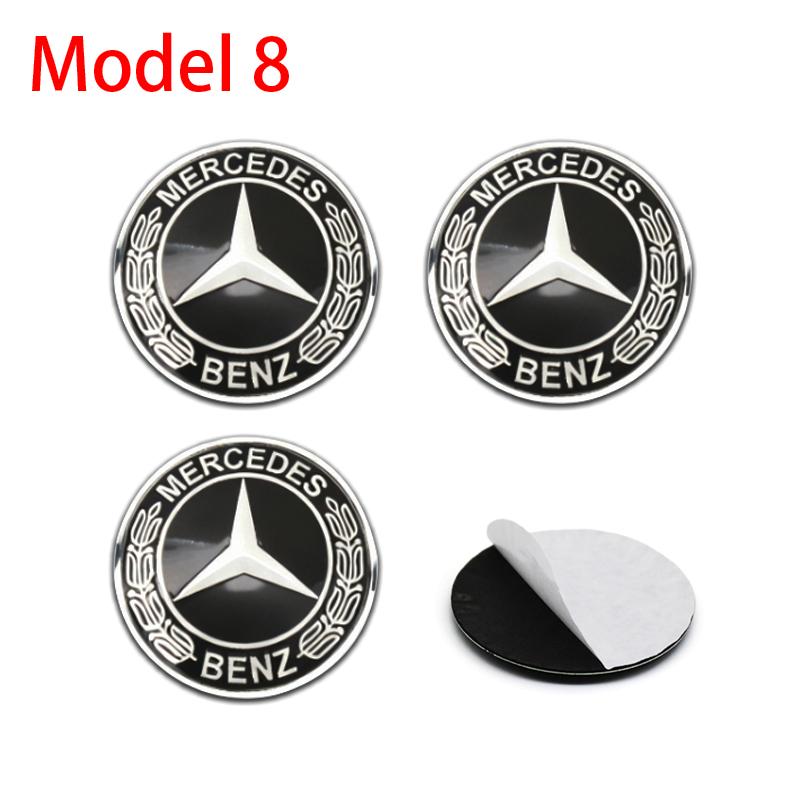 BNXP8 4Pc For Mercedes Benz C180 C200 C260 W124 W126 W140 W168 W176 56mm 60mm 65mm Car Wheel Hub Cap Center Sticker Emblem Badge Decal